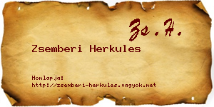 Zsemberi Herkules névjegykártya